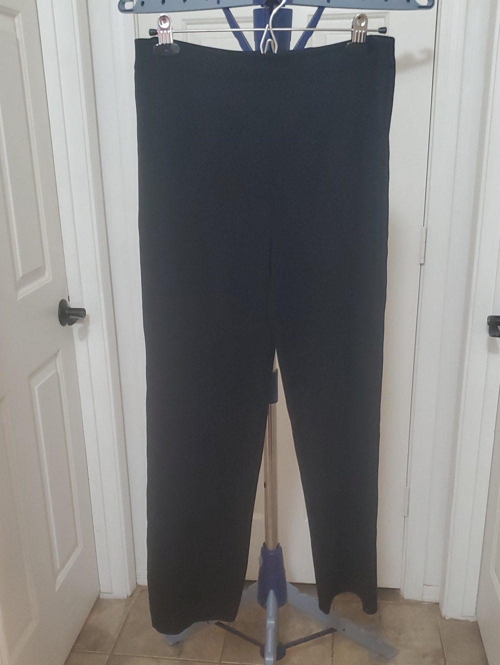 Misook Black Petite Top with Subtle Sheen